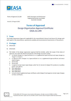 AMES DOA Terms of Approval